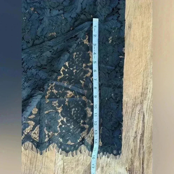 NWT Chaser Black Lace Slip Midi Skirt with Slit Size Medium ~ Trending Fall 2025 - Picture 11 of 11